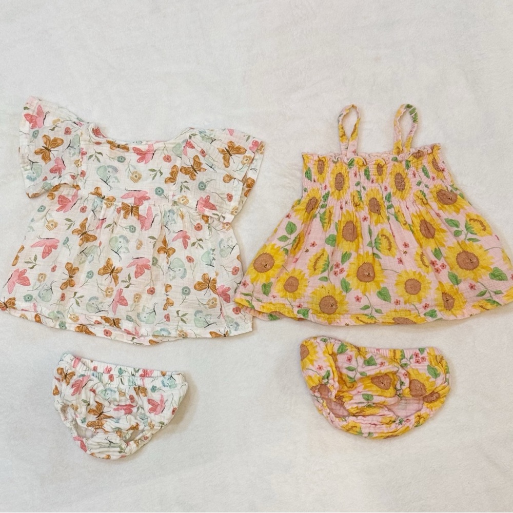 Tullabee 100% Cotton Lot Toddler Girls Outfit Set of 2  18-24M
